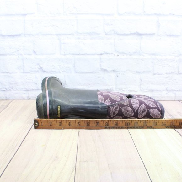 Bogs Plimsoll Leaf Pull on Insulated Rubber Outdoor Boots Size US 8 - Picture 8 of 10